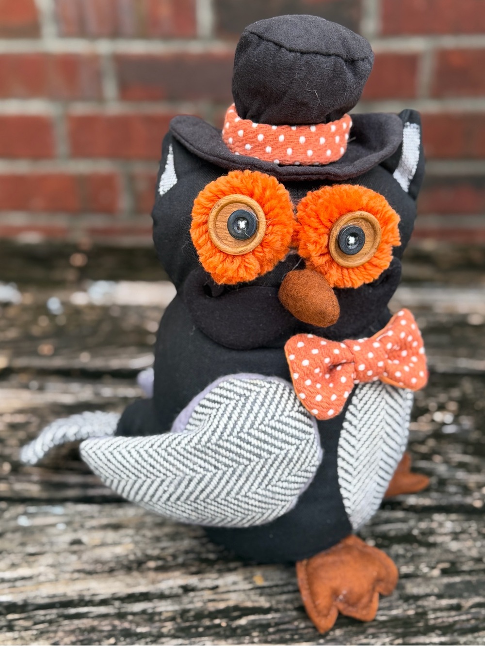 Target Hyde & Eek! Boutique Halloween Collection Weighted Fabric Chevron Owl P6